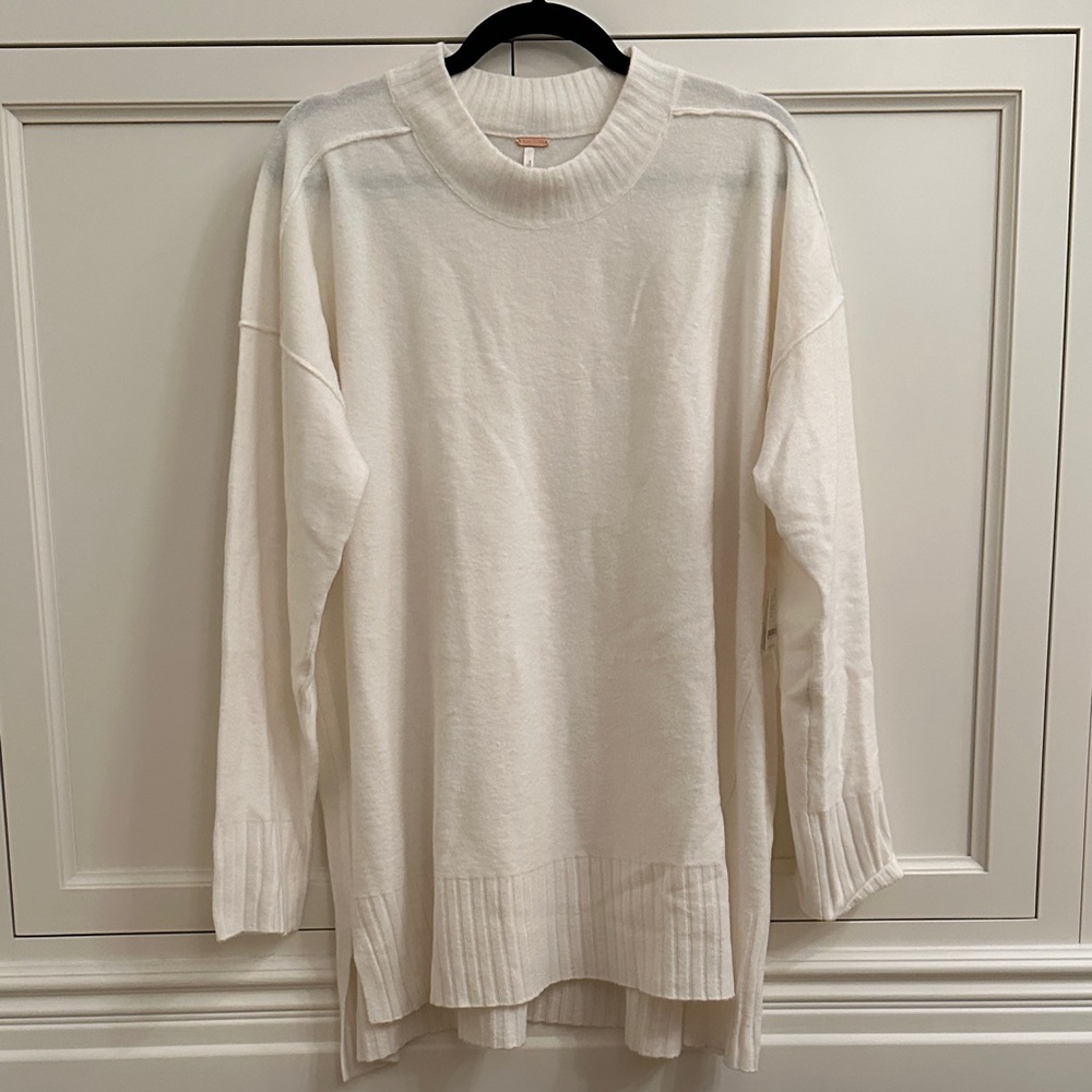Free People Crewneck Sweater in Off-White